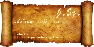 Jónap Szénia névjegykártya